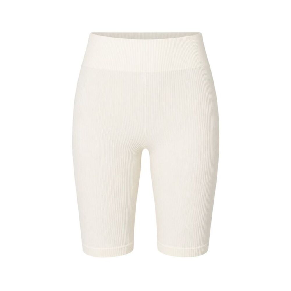 Missy Empire Womens/Ladies Ribbed Seamless Cycling Shorts / Cream